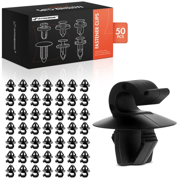 2005-2010 Scion tC 50 Pcs 10mm Nylon Black Hood Release Cable Clamp Retainer Clip A-Premium APRCF3555