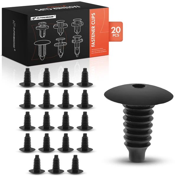 1998-2000 Audi A4 20 Pcs Nylon Black Door Trim Panel Clip Boot Lining Carpet Retainer A-Premium APRCF3565