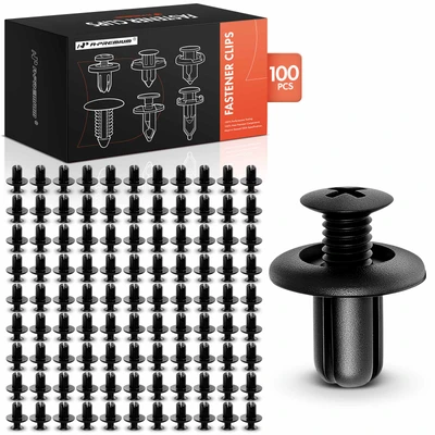 100 Pcs 8mm Nylon Bumper Fender Liner Retainer Push Fastener Clips