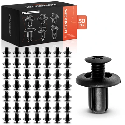 50 Pcs 8mm Nylon Bumper Fender Liner Retainer Push Fastener Clips