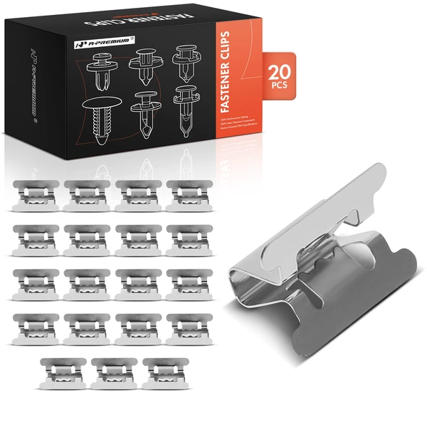 20 Pcs Metal Chrome Bumper Cushion Clip A-Premium APRCF3575