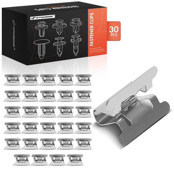 30 Pcs Metal Chrome Bumper Cushion Clip A-Premium APRCF3576