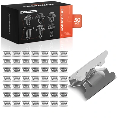50 Pcs 17mm Metal Bumper Cushion Retainer Clip