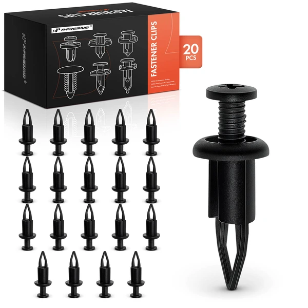 1996 Lexus LS400 20 Pcs 9mm Nylon Black Bumper Cover Retainer A-Premium APRCF3839