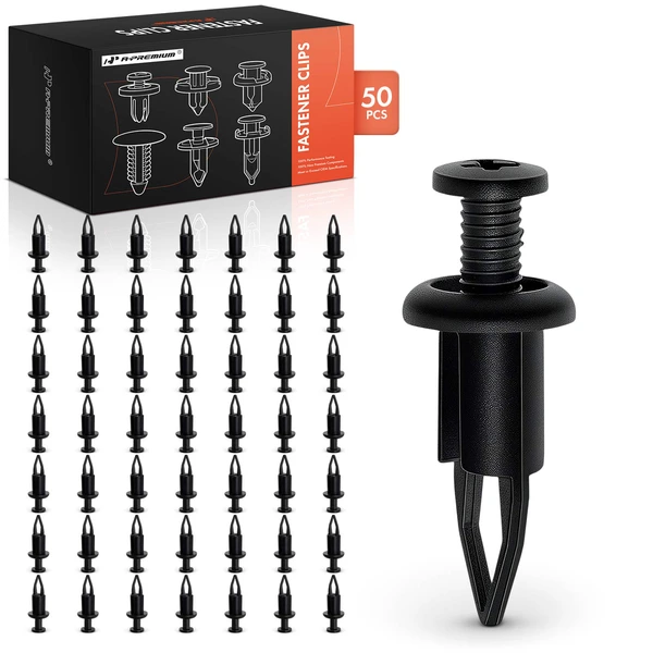 1996 Lexus LS400 50 Pcs 9mm Nylon Black Bumper Cover Retainer A-Premium APRCF3841