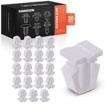 20 Pcs 10.1mm Nylon White Body Side moulding Retainer Clips