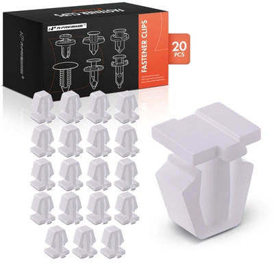 20 Pcs 10.1mm Nylon White Body Side moulding Retainer Clips