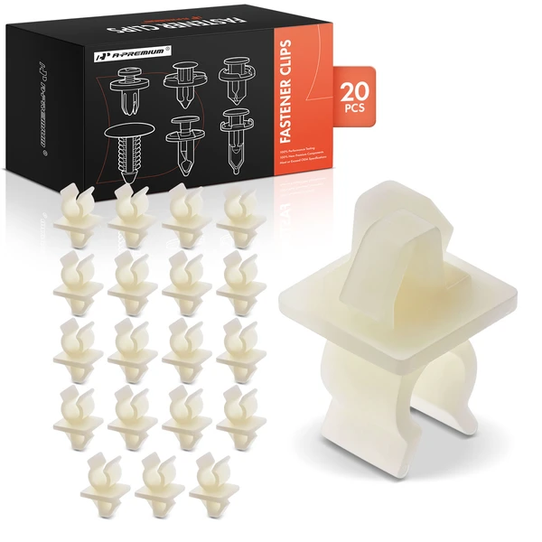 2010 Scion tC 20 Pcs Nylon White Hood Prop Rod Clip A-Premium APRCF3863