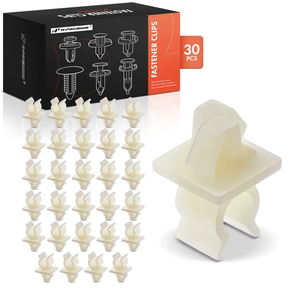 2010 Scion tC 30 Pcs Nylon White Hood Prop Rod Clip A-Premium APRCF3864