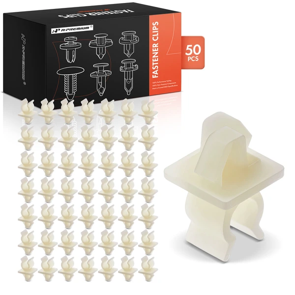 2010 Scion tC 50 Pcs Nylon White Hood Prop Rod Clip A-Premium APRCF3865