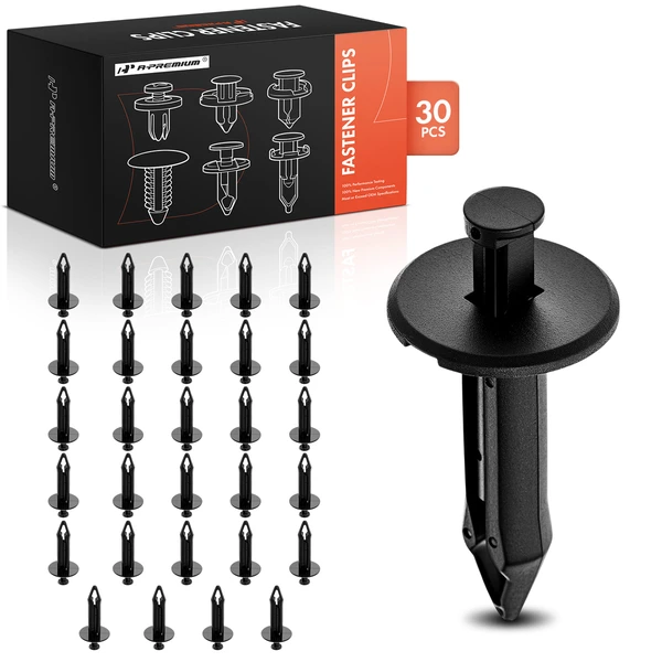 1998-2002 Chevrolet Camaro 30 Pcs 11.11mm Nylon Black Bumper Fascia Retainer Clip A-Premium APRCF3870