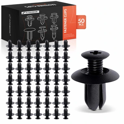 50 Pcs 8mm Nylon Retainer Clip with Open End Screw-Type