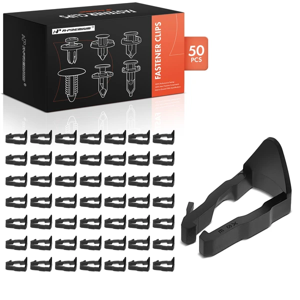50 Pcs Nylon Black Fuel Line Retainer Clip A-Premium APRCF3880