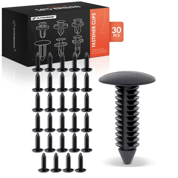 1993-1996 Chevrolet Corsica 30 Pcs Nylon Black Shield Panel Retainer A-Premium APRCF3888