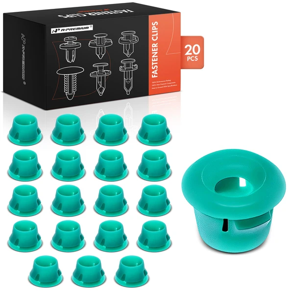 1987-1995 BMW 325is 20 Pcs 9.5mm Nylon Green Lower Body Side Molding & Rocker Molding Retainer Clip A-Premium APRCF3890