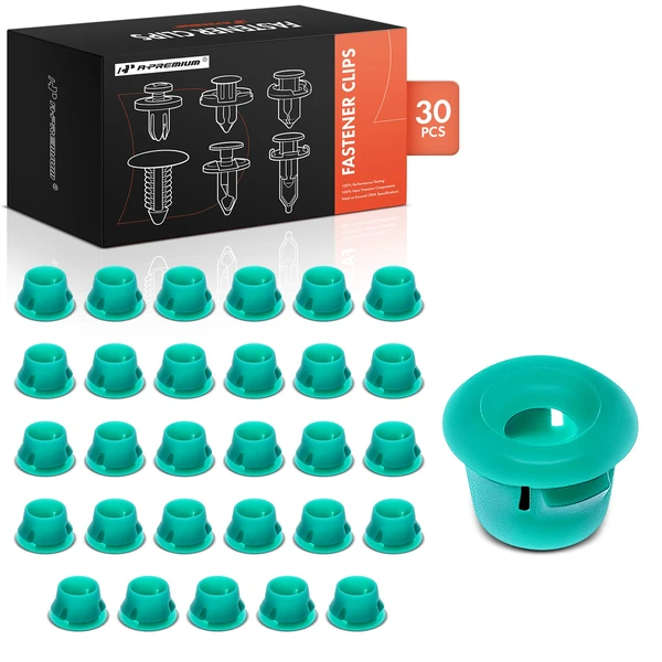 1987-1995 BMW 325is 30 Pcs 9.5mm Nylon Green Lower Body Side Molding & Rocker Molding Retainer Clip A-Premium APRCF3891