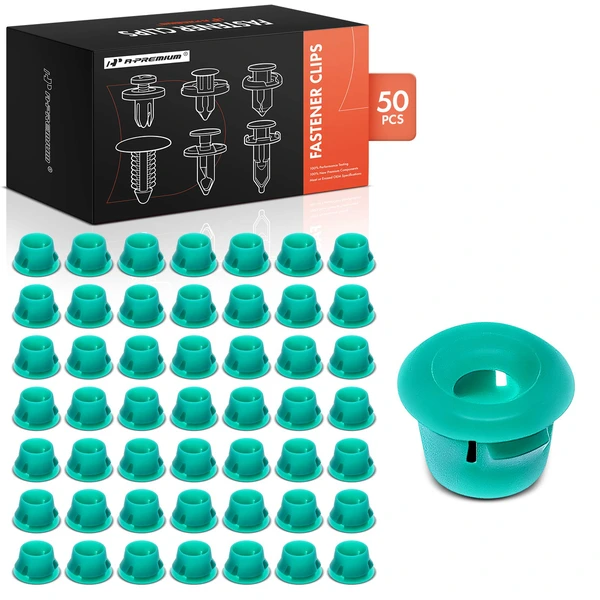 1987-1995 BMW 325is 50 Pcs 9.5mm Nylon Green Lower Body Side Molding & Rocker Molding Retainer Clip A-Premium APRCF3892