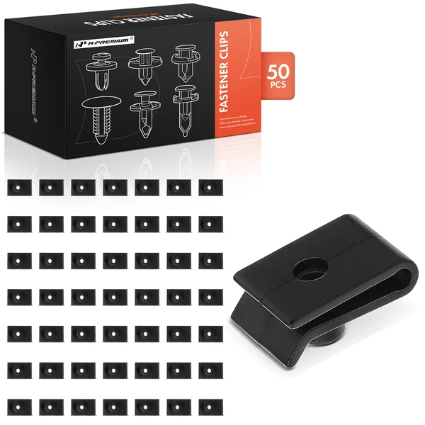 50 Pcs Nylon Black U-Nut A-Premium APRCF3916