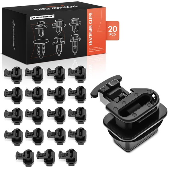 20 Pcs Nylon Black Rear Seat Cushion Pad Clip A-Premium APRCF3686