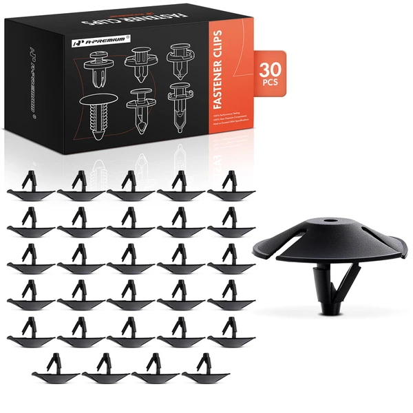 2009-2015 Dodge Journey 30 Pcs Nylon Black Hood Insulation & Fender Shield Retainer A-Premium APRCF3690