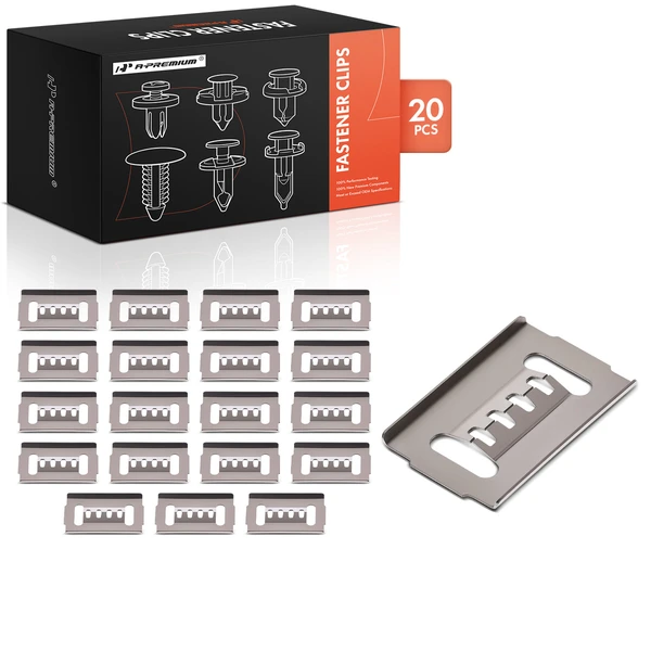 20 Pcs Metal Silver Front & Rear Bumper Cover Retainer A-Premium APRCF3692