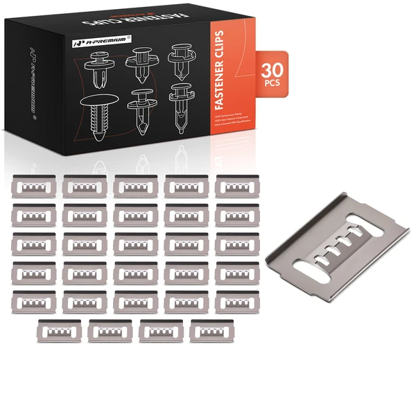 30 Pcs Metal Silver Front & Rear Bumper Cover Retainer A-Premium APRCF3693