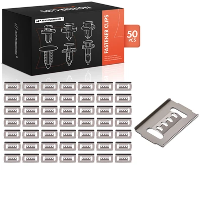 50 Pcs 23.1mm x 15.5mm Metal Front & Rear Bumper Retainer Clip