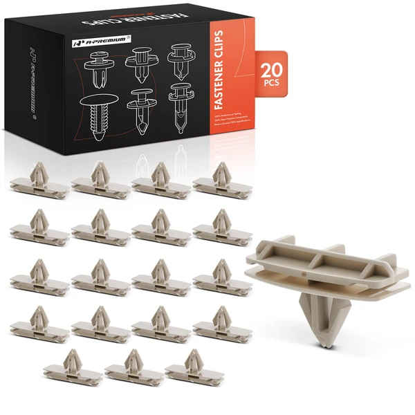 20 Pcs 9mm Nylon Beige Fender Flare Molding Clip A-Premium APRCF3696