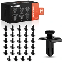 1989-1997 Ford Probe 30 Pcs 10mm Nylon Black Bumper Cover Retainer A-Premium APRCF3706