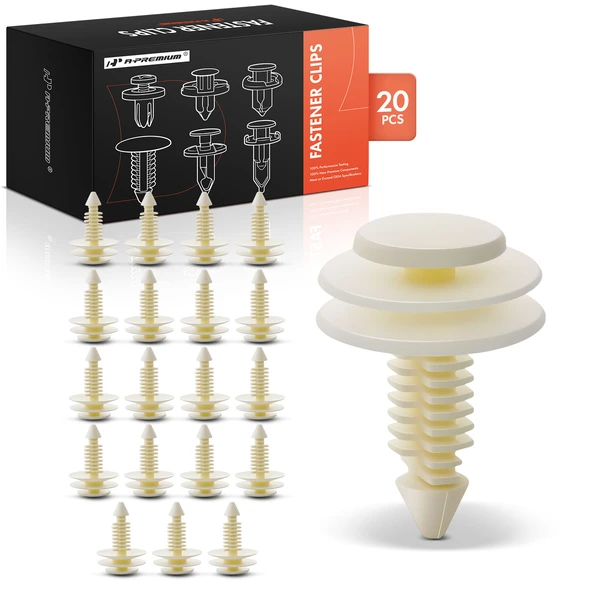 1981-2024 Ford F-150 20 Pcs Nylon White Trim Panel Retainer A-Premium APRCF3708