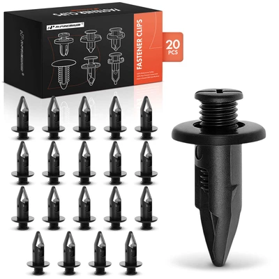 20 Pcs 10mm Nylon Bumper Fascia Retainer Clip Screw-Type