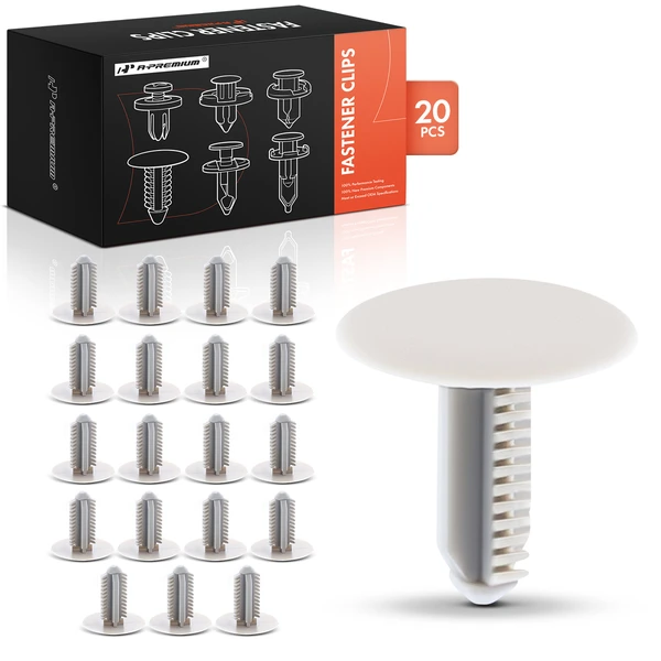 20 Pcs Nylon White Roof Headliner Clip Trim Panel Retainer A-Premium APRCF3756