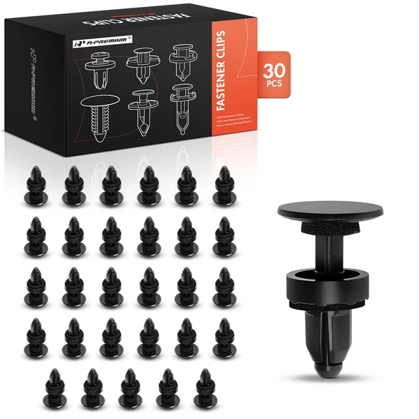 1996-2010 Acura RL 30 Pcs Nylon Black Grille Clip A-Premium APRCF3763