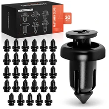 1992-2013 Toyota Camry 30 Pcs 9mm Nylon Black Bumper Cover Retainer A-Premium APRCF3778