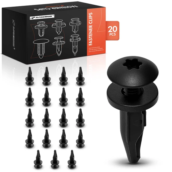 2010 Dodge Ram 2500 20 Pcs 6mm Nylon Black Push Type Retainer Clip A-Premium APRCF3780