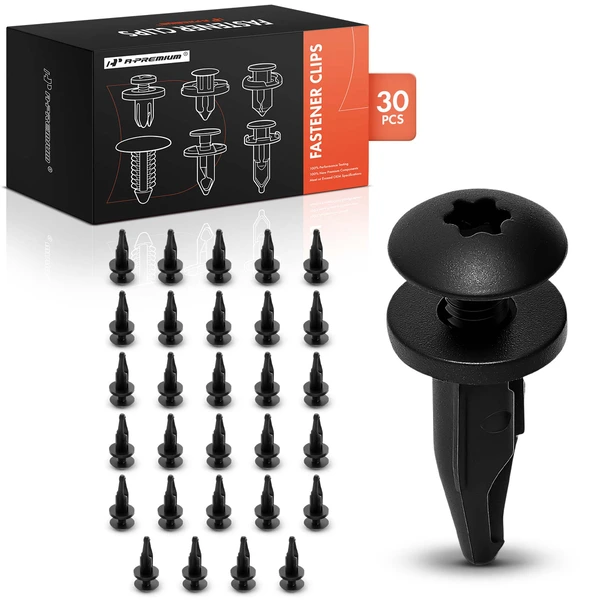 2010 Dodge Ram 2500 30 Pcs 6mm Nylon Black Push Type Retainer Clip A-Premium APRCF3781