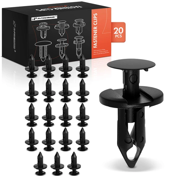 2008-2013 Chevrolet Corvette 20 Pcs 8mm Nylon Black Air Baffle to Under Carriage Retainer Clip A-Premium APRCF3784