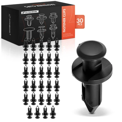 30 Pcs 8mm Nylon Bumper Retainer Clip with Closed End Push-Type