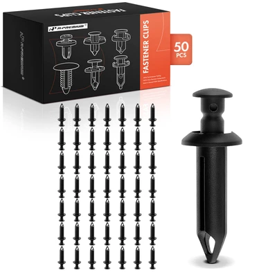 50 Pcs 8mm Nylon Rear Door Rocker Panel Retainer Clip Push-Type