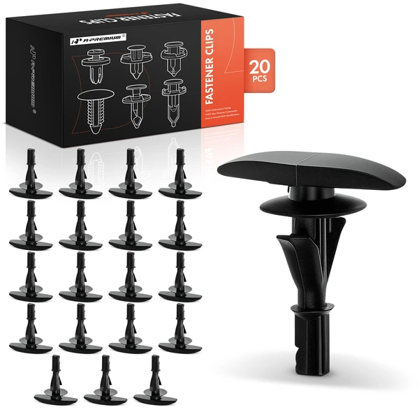 20 Pcs Nylon Black Weatherstrip Retainer Clip A-Premium APRCF3806