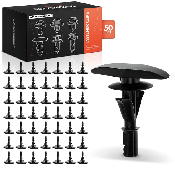2001-2023 Ford F-550 Super Duty 50 Pcs Nylon Black Weatherstrip Retainer Clip A-Premium APRCF3808