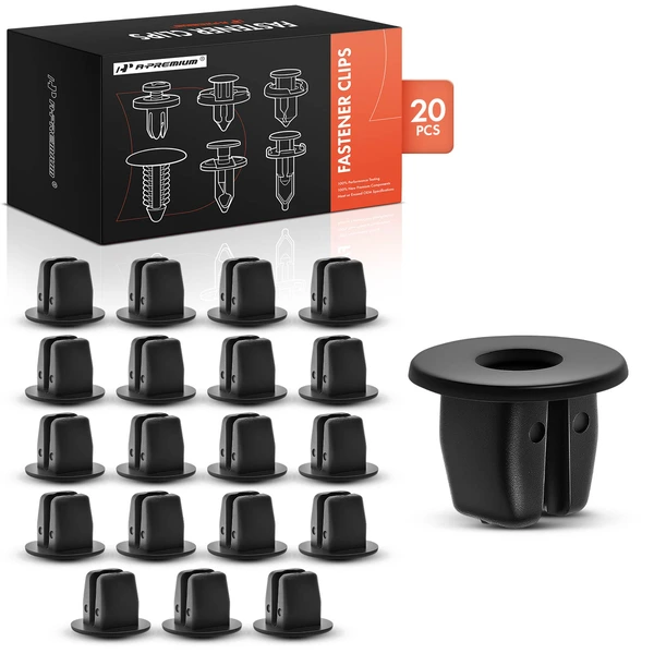 2014-2017 INFINITI Q70 20 Pcs 8 x 8mm Nylon Black Front Bumper Apron Nut A-Premium APRCF3812