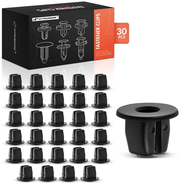 2014-2017 INFINITI Q70 30 Pcs 8 x 8mm Nylon Black Front Bumper Apron Nut A-Premium APRCF3813