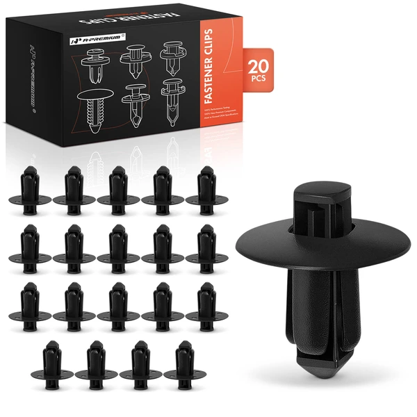 1990-1993 2005-2006 INFINITI Q45 20 Pcs 8mm Nylon Black Bumper Cover Retainer A-Premium APRCF3815
