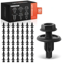 1988-1991 Honda CRX 50 Pcs 8mm Nylon Black Splash Shield Retainer A-Premium APRCF3820