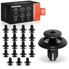 20 Pcs 8mm Nylon Bumper & Fascia Retainer Clip Screw-Type