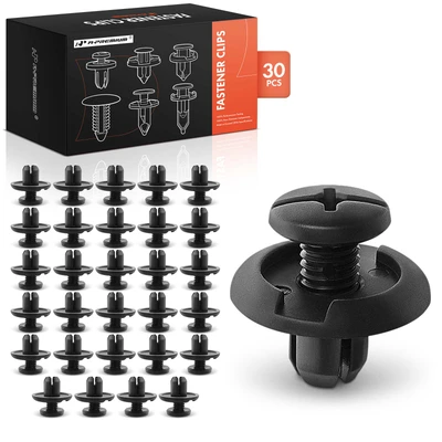 30 Pcs 8mm Nylon Bumper Hood Fender Splash Guard Retainer Clip