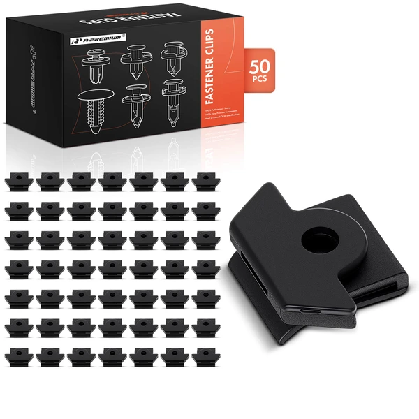 1998-2015 Nissan Frontier 50 Pcs Nylon Black Splash Shield Retaining Clip A-Premium APRCF3838