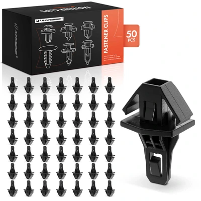 50 Pcs 40mm Nylon Black Radiator Grille Retainer Clip