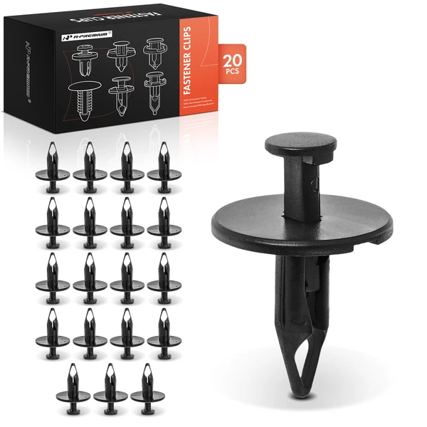 20 Pcs 7.94mm Nylon Black Front Bumper Retainer A-Premium APRCF4055